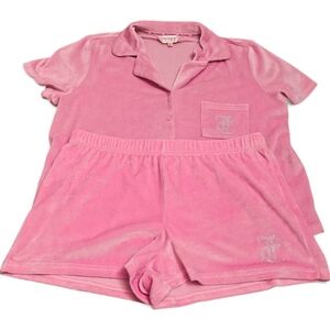 Juicy Couture Pink Velour Pajamas Set NWOT